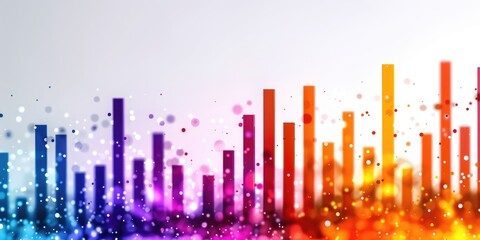 Poster - Abstract colorful bars graph with bokeh.