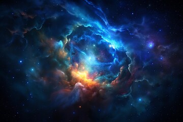 Wall Mural - colorful nebula clouds are made up of colorful clouds of interstellar gas.