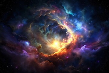Wall Mural - colorful nebula clouds are made up of colorful clouds of interstellar gas.
