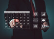 © MrPanya - Businessman set calendar schedule, organize and schedule activities, appointment reminder calendar for planning schedule, agenda and activities.