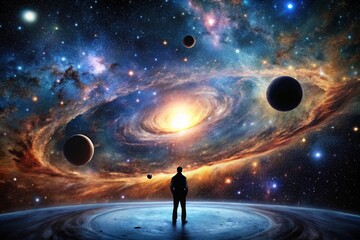 Wall Mural - colorful nebula clouds are made up of colorful clouds of interstellar gas.