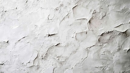 Wall Mural - Rustic wall texture characterized by white plaster, captured in close-up. The rustic wall design offers unique visual interest and adds a vintage charm to the setting.