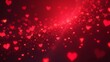 © Ai Art Vision Studio - Red hearts on a red background, fantasy, art illustration, Valentine's Day.