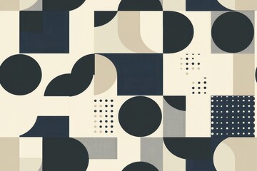 Poster - Minimalistic Seamless Pattern in Neutral Tones