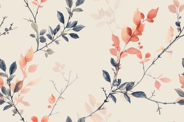 Poster - Delicate Floral Seamless Pattern Design