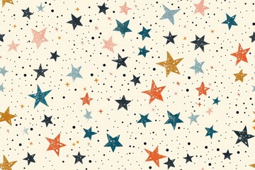 Poster - Colorful Star Pattern on Soft Background