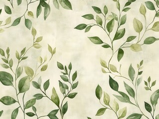 Poster - Lush Botanical Textures with Vibrant Green Leaves
