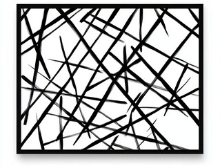 Poster - Bold Abstract Art with Irregular Black Lines