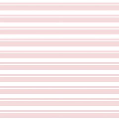 Wall Mural - Seamless pattern with pink horizontal stripes of two types of width on the white background. Perfect for textile, fabric, home decoration, wrapping, bedding, wallpaper, stationery, tablecloth, napkins