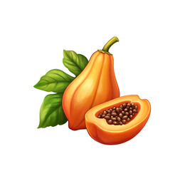 Wall Mural - Papaya Illustration