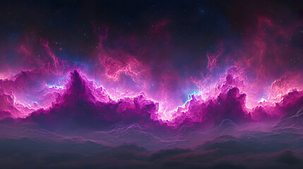 Wall Mural - pink nebula cloudscape, galaxy, space, stars, night sky, cosmic