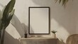 © Ahmad - Elegant black frame mockup ideal for displaying minimal art. This mockup emphasizes simplicity and style, creating a perfect setting for minimal art with ample copy space.