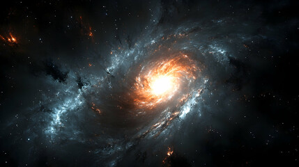 Wall Mural - cosmic spiral galaxy, space, stars, nebula, universe, astronomy