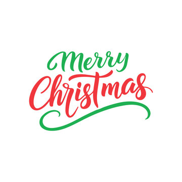 Merry Christmas text. Xmas calligraphic inscription. Merry Christmas vector text Calligraphic Lettering Font vintage. Christmas handwritten lettering for postcard, poster, banner design element.