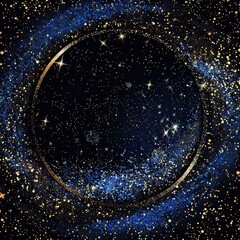 Wall Mural - star and circle. luxurious glitter background with abstract space elements