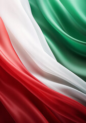 Wall Mural - Waving Italian flag with green, white, and red tricolor background pattern symbolizing Italy.