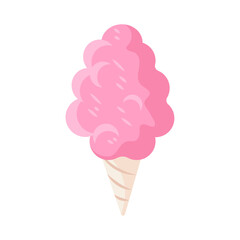 Poster - cotton candy in cone