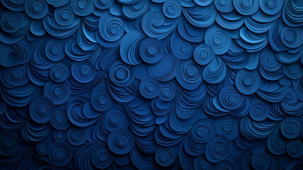 Poster - vibrant abstract background featuring swirling blue patterns, creating sense of depth and movement. intricate design evokes feeling of calm and creativity