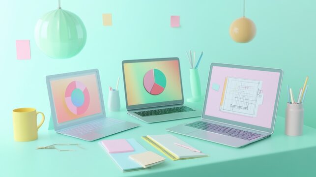 The Modern Workspace with Laptops