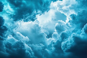 Wall Mural - a panoramic view of dark storm clouds gathering in the sky