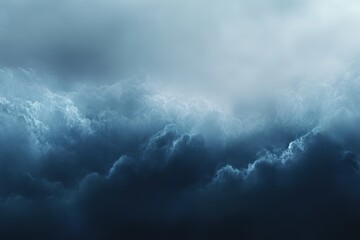 Wall Mural - a panoramic view of dark storm clouds gathering in the sky