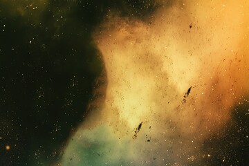 Wall Mural - a close-up of an out-of-focus photo taken with a showing the darkness inside and outside of one smal