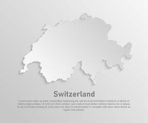 Naklejka na meble Minimal white map Switzerland, template country