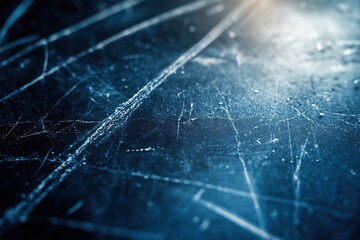 Wall Mural - a close-up of an old, worn film negative with visible scratches and dust. the background is a dark b