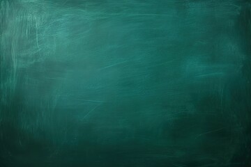 Wall Mural - a green chalkboard background with space for text or graphics, creating an empty school blackboard t