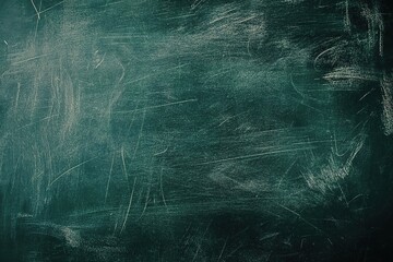 Wall Mural - a green chalkboard background with space for text or graphics, creating an empty school blackboard t