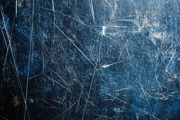 Wall Mural - dark blue background with scratches and smudges, a simple background