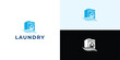 © fahmi - Laundry logo design. Washing machine icon for laundry service business logo template.