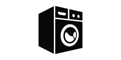 Wall Mural - Washing Machine icon flat illustration.