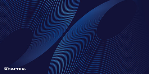 Poster - abstract blue background with geometric lines pattern. futuristic technology concept.