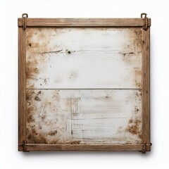 dirty white board isolated on white background