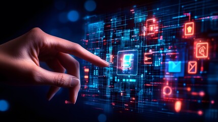 Poster - Lifestyle photo of a person interacting with a 3D product model powered by AI, with 2D analytics and feedback options, merging design with user insights, 4k resolution