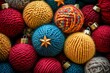 © kriengsak - Colorful Knitted Christmas Ornaments Close Up