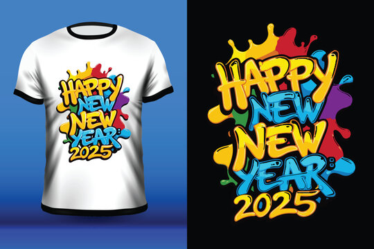 Happy New Year 2025 T-Shirt Design