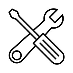 Wall Mural - Tools icon, outline vector illustration