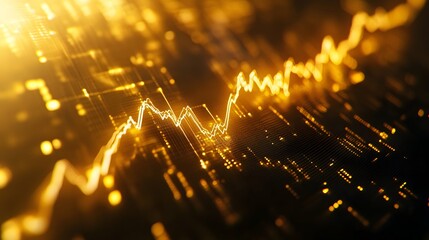 Poster - Dynamic Growth Trend on a Gold Background