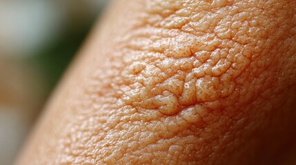 Aufkleber - A detailed close-up of skin texture highlights its unique patterns and variations. The image captures the natural lines, pores, and overall complexity of human skin.