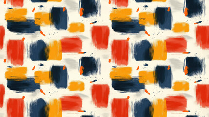 Seamless pattern of brushed painted abstract background with dynamic brush strokes for modern interior design and textiles