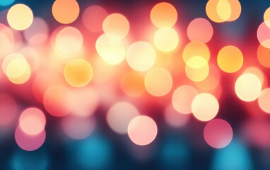 Poster - Colorful bokeh lights, creating a dreamy and festive atmosphere.