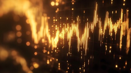 Poster - Abstract Growth Visualization in Golden Hue