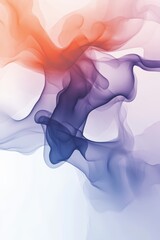 Poster - Experience a captivating mix of flowing colors in vibrant red and deep blue, ideal for modern design projects