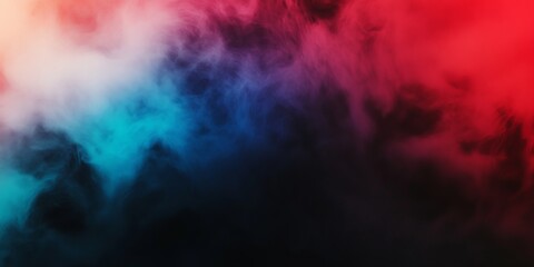 Poster - A vibrant blend of swirling smoke in rich red, blue, and black, perfect for various creative projects