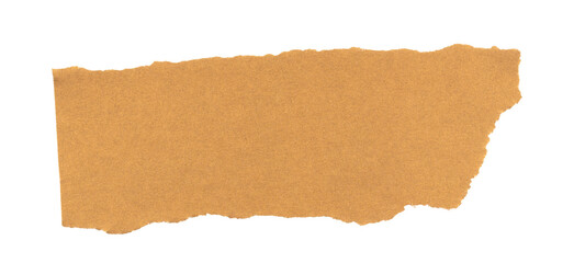 Poster - Paper scrap with torn edges, Golden brown Torn paper in a rectangle shape, ripped Golden brown paper sheet, label, banner paper graphic element, speech bubble isolated on a transparent background