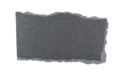 Poster - Paper scrap with torn edges, Grey Torn paper in a rectangle shape, ripped Grey paper sheet, label, banner paper graphic element, speech bubble isolated on a transparent background