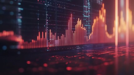 Poster - Stock Market Graph with Data Analytics Visualization