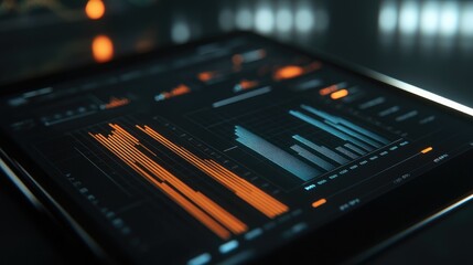 Poster - Modern Data Visualization on Digital Tablet Screen